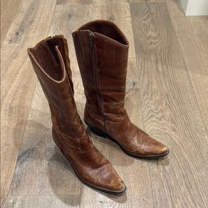 Brown Leather Cowboy Boots